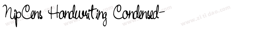 NipCens Handwriting Condensed字体转换